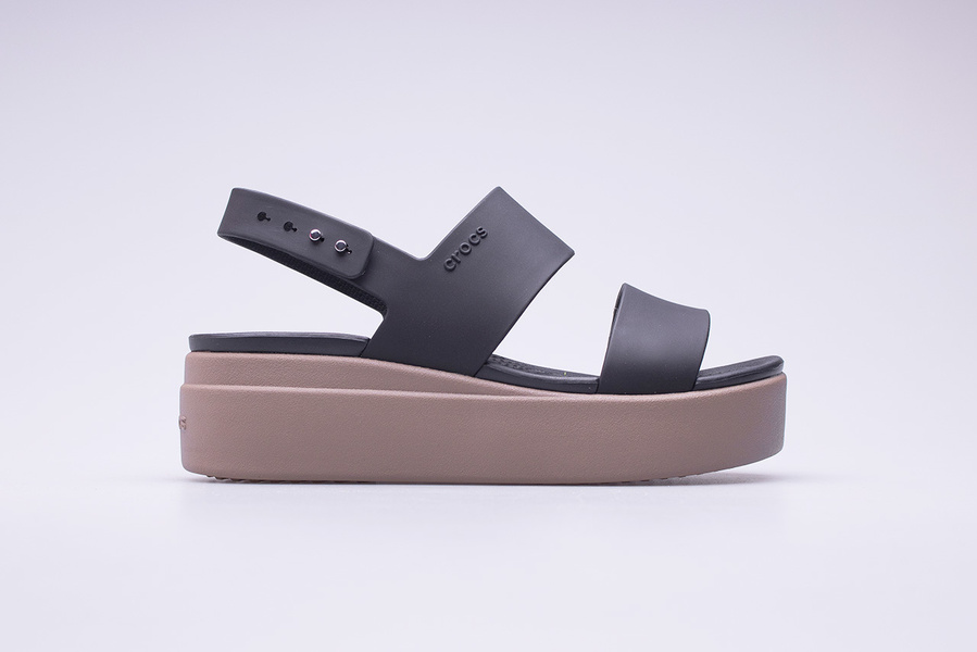 crocs brooklyn low wedge navy