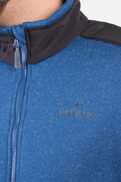 Bluza męska rozpinana polarowa BERGSON HELICON WP BLUE