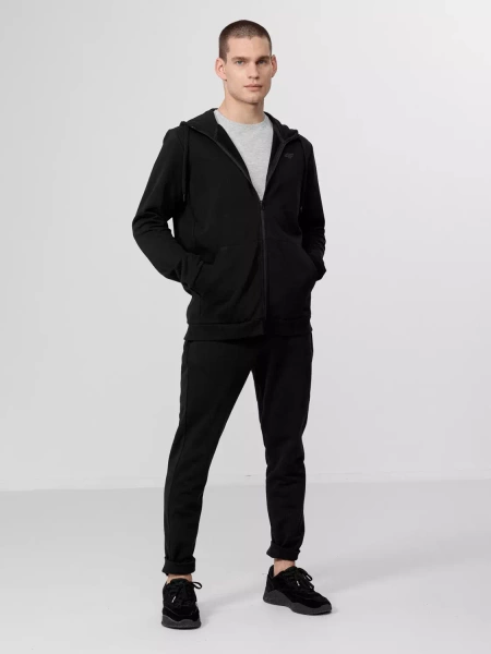 Bluza męska z kapturem rozpinana F 4FSS23TSWSM354-20S