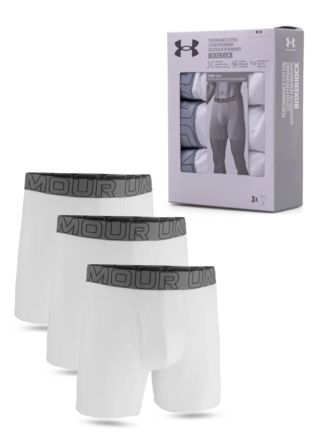 Bokserki męskie Under Armour 1383889-100 3PAK