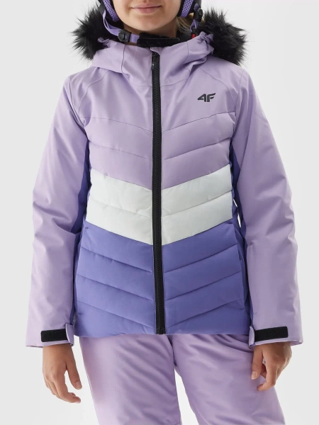 Kurtka dziecięca zimowa puchowa narciarska 4F 4FJAW23TTJAF296-52S 