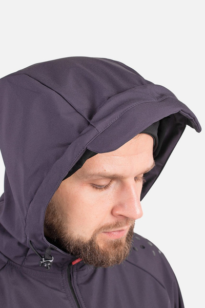 Kurtka męska softshell wiatroodporna BERGSON NORDIC SS GRAPHITE