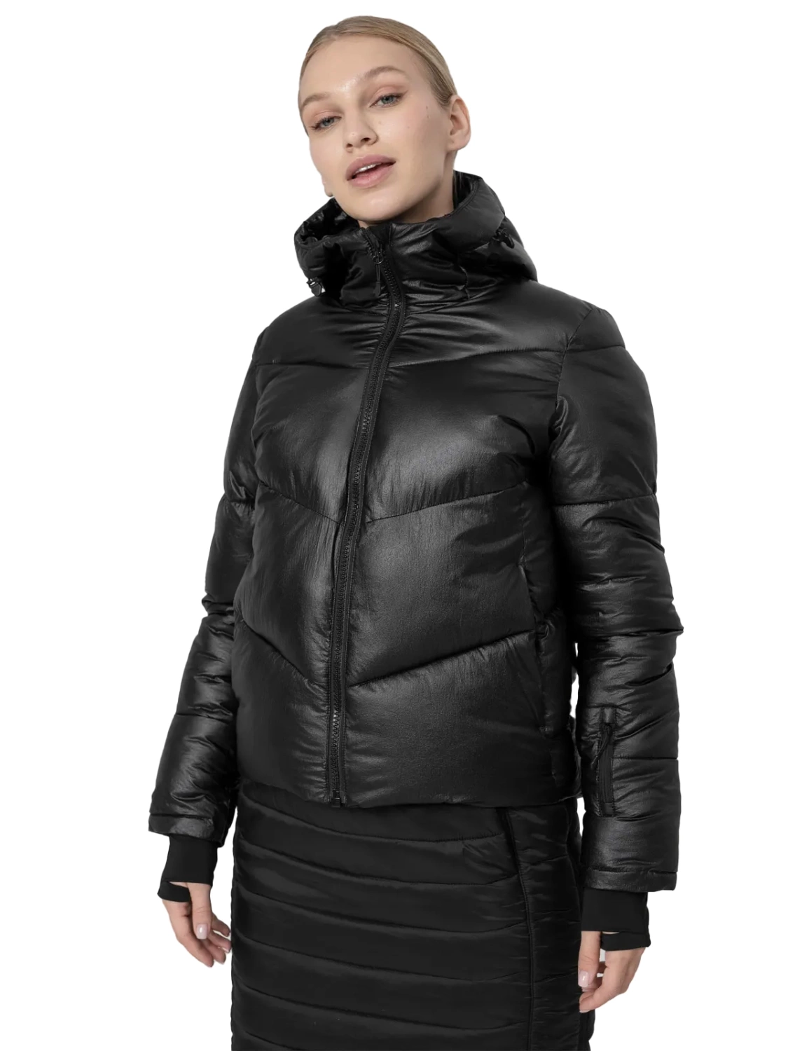 Kurtka damska zimowa puchowa narciarska 4F H4Z22-KUDN004-20S