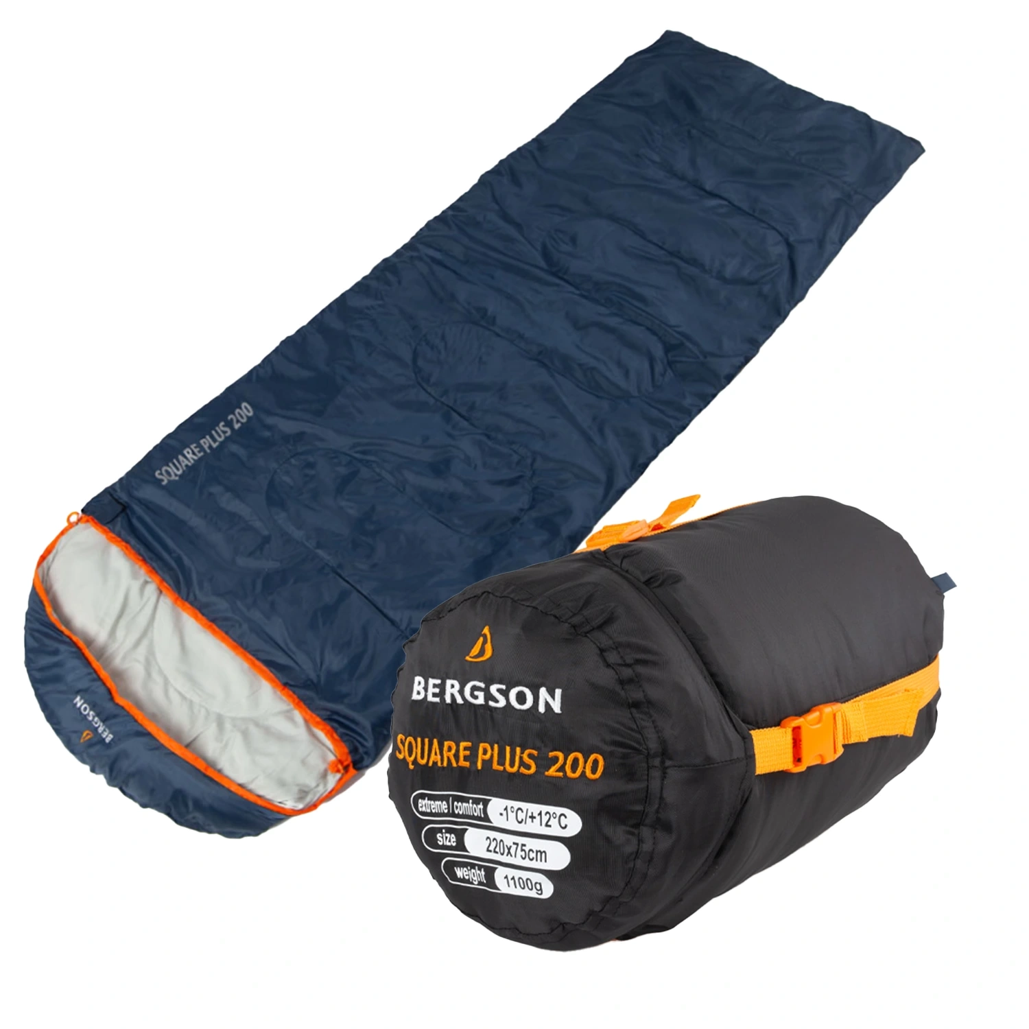 Śpiwór kwadratowy BERGSON SQUARE PLUS 200 BRG00122 DENIM