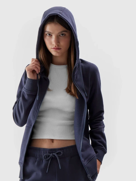 Bluza damska z kapturem rozpinana 4F 4FAW23TSWSF0730-31S 