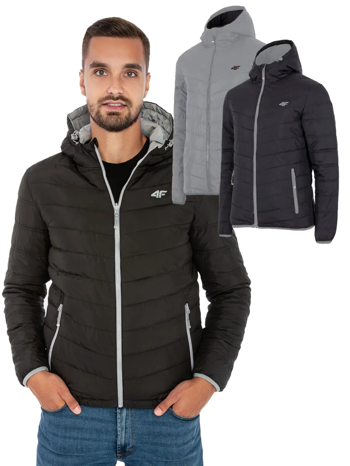 Kurtka męska zimowa puchowa 4F 4FWAW23TDJAM434-27M