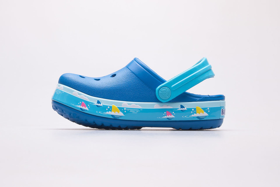Chodaki dziecięce CROCS FL BABYSHARK BAND CLOG T 207066-4JL