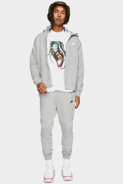 Bluza męska z kapturem rozpinana NIKE NSW CLUB HOODIE BV2645-063