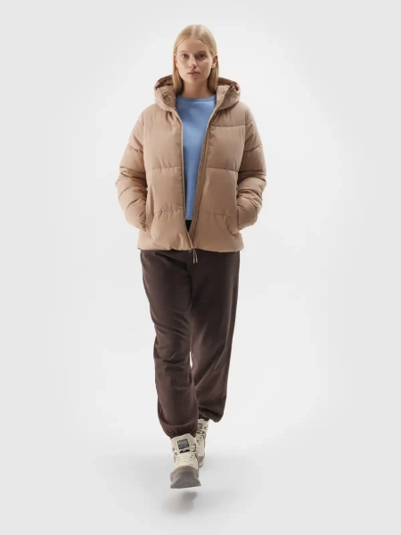 Kurtka damska zimowa puchowa 4F  4FWAW24TDJAF473-83S