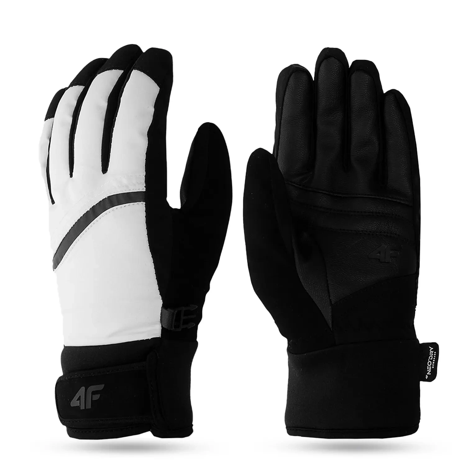 Rękawiczki zimowe damskie narciarskie 4F H4Z22-RED004-10S