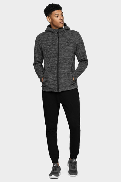 Bluza męska z kapturem rozpinana polarowa 4F NOSH4-PLM002-24M