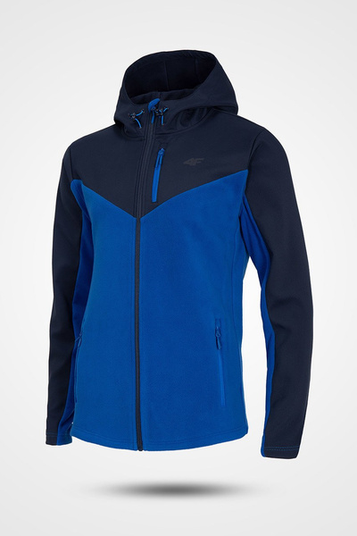 Bluza męska z kapturem rozpinana polarowa 4F H4Z19-PLM002-30S
