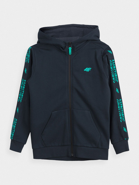 Bluza dziecięca z kapturem rozpinana 4F HJZ21-JBLM003B-31S