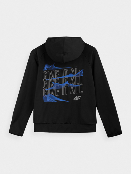 Bluza dziecięca z kapturem rozpinana 4F HJL21-JBLM005-21S