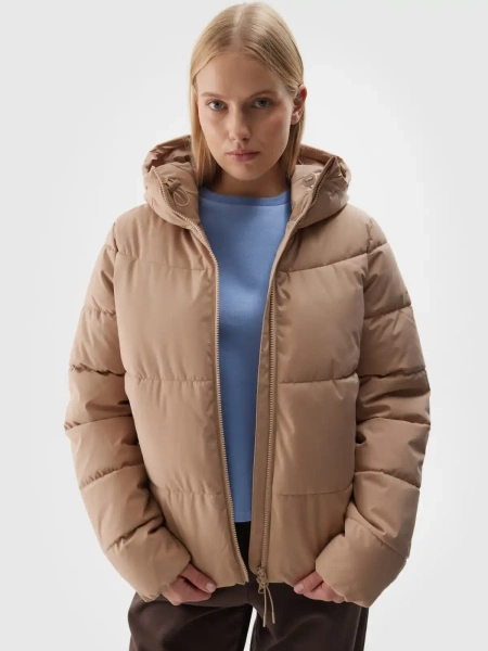 Kurtka damska zimowa puchowa 4F  4FWAW24TDJAF473-83S