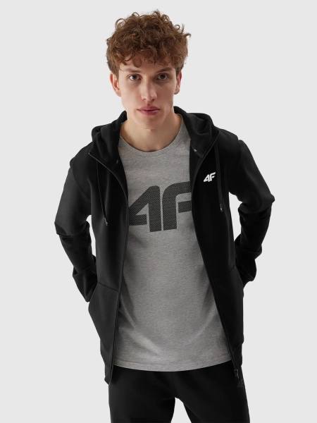 Bluza męska z kapturem rozpinana 4F 4FWAW23TSWSM1283-20S 