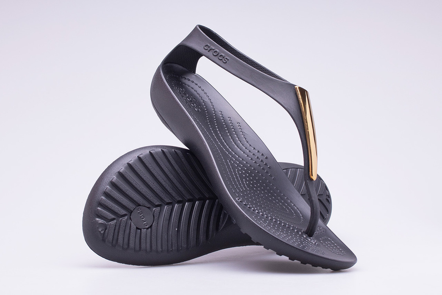 Sandały Crocs Serena Metallic Bar Flip 206420-751