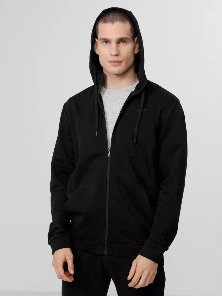 Bluza męska z kapturem rozpinana F 4FSS23TSWSM354-20S