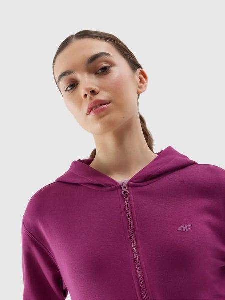 Bluza damska z kapturem rozpinana 4F 4FWSS24TSWSF0956-51S 
