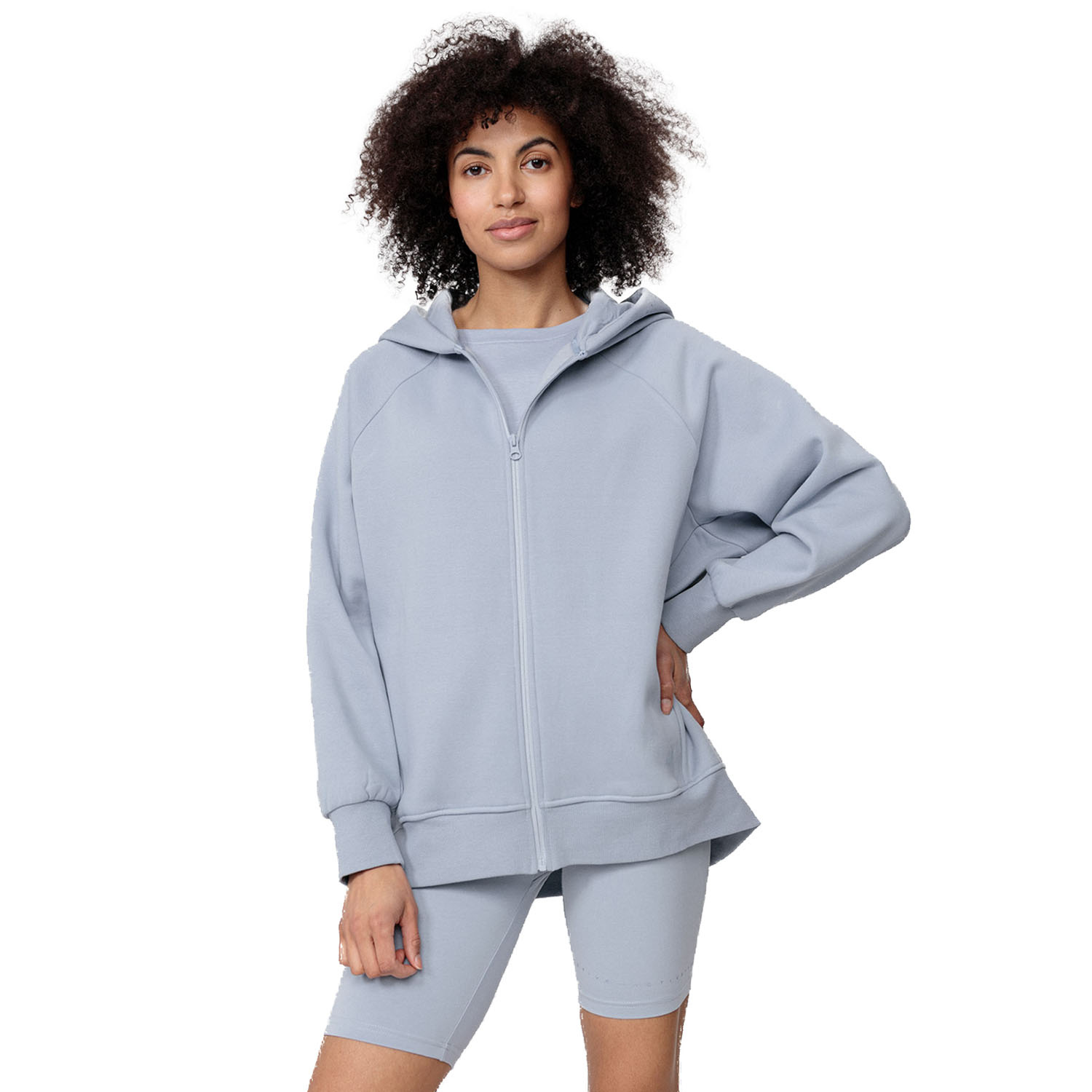 Bluza damska z kapturem rozpinana 4F H4L22-BLD024-48S