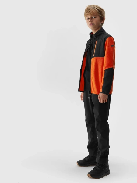 Bluza dziecięca rozpinana polarowa 4F 4FJAW23TFLEM106-70S