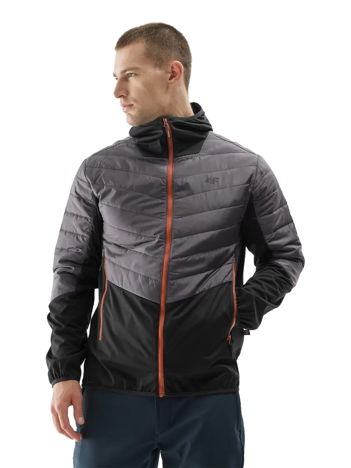 Kurtka męska softshell wiatroodporna 4F 4FAW23TTJAM310-22S