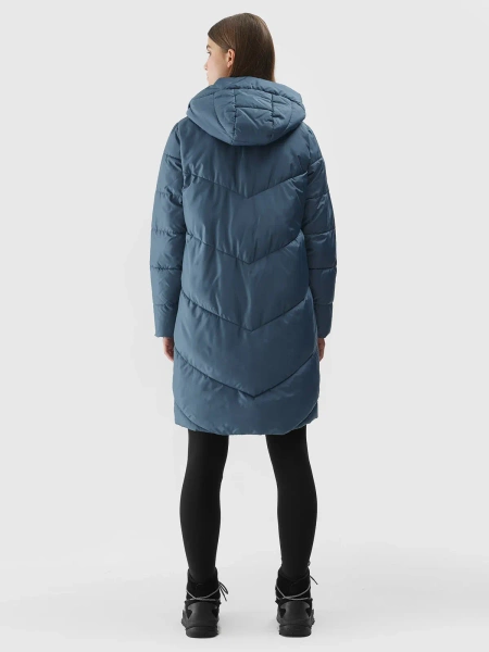 Kurtka damska zimowa puchowa długa 4F 4FAW23TDJAF235-32S 