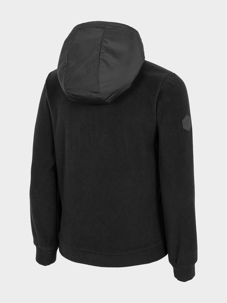 Bluza dziecięca z kapturem rozpinana polarowa 4F HJL21-JPLM001-21S