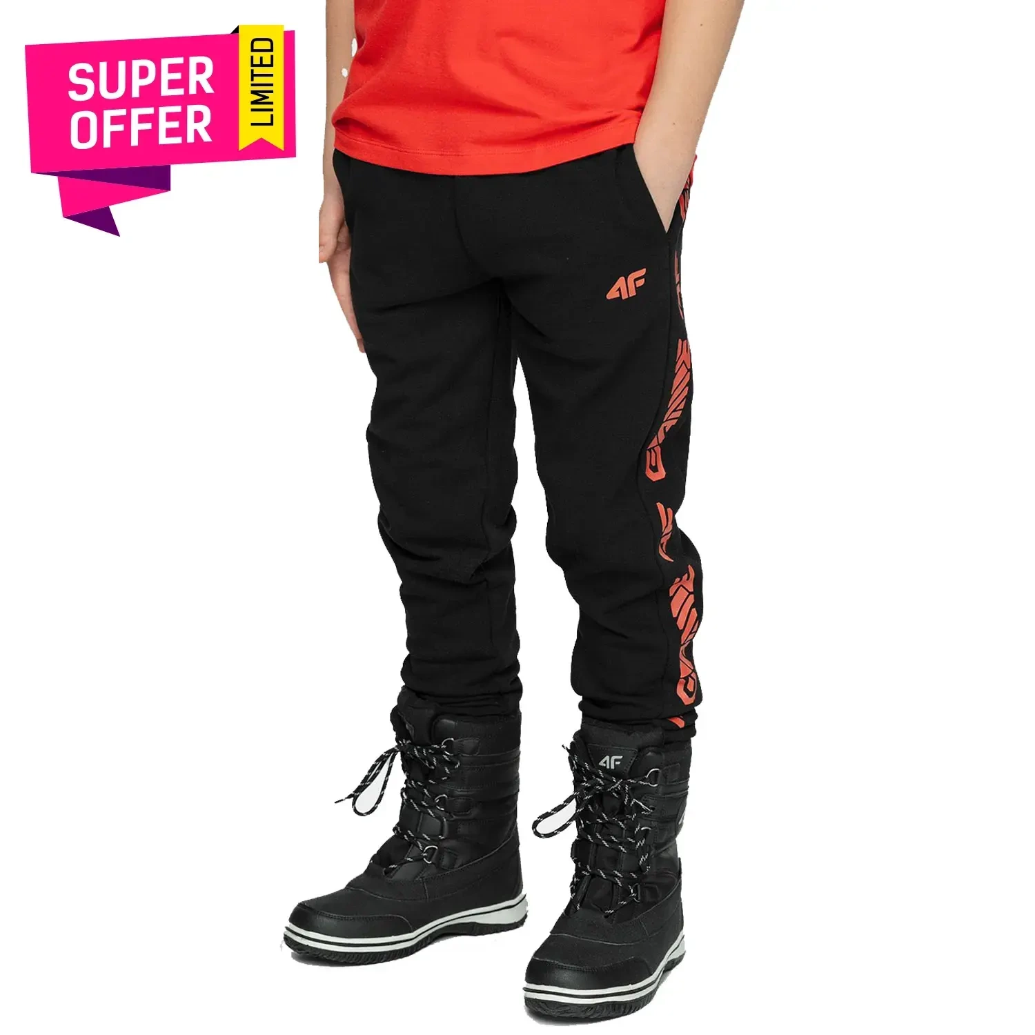 Spodnie dresowe dziecięce 4F 4FJAW22TTROM313-20S