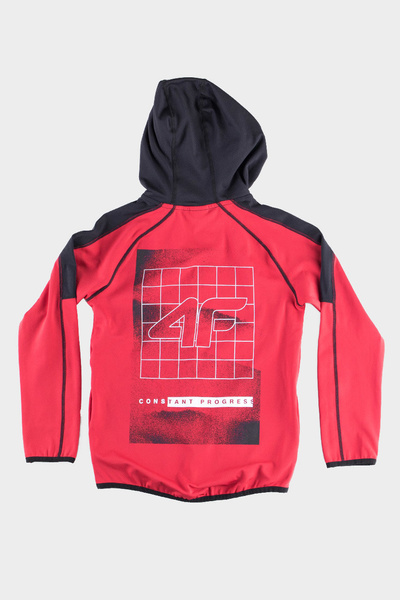 Bluza dziecięca z kapturem rozpinana 4F HJZ20-JBLM009-62S