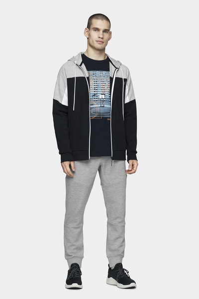 Bluza męska z kapturem rozpinana 4F H4L20-BLM016-31S