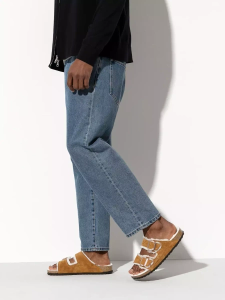 Klapki damskie BIRKENSTOCK ARIZONA SHEARLING MINK 1001135 