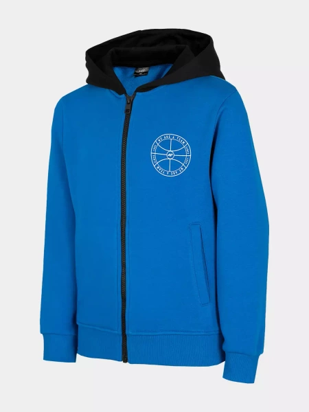 Bluza dziecięca z kapturem rozpinana 4F HJZ22-JBLM004-36S