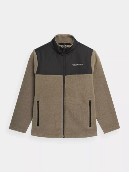 Bluza dziecięca rozpinana polarowa 4F 4FJSS23TFLEM040-83S