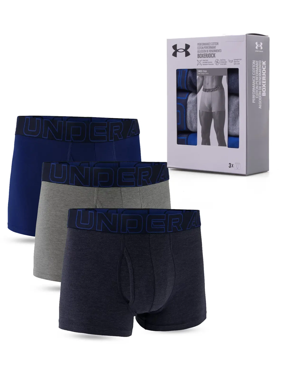 Bokserki męskie Under Armour 1383891-410 3PAK