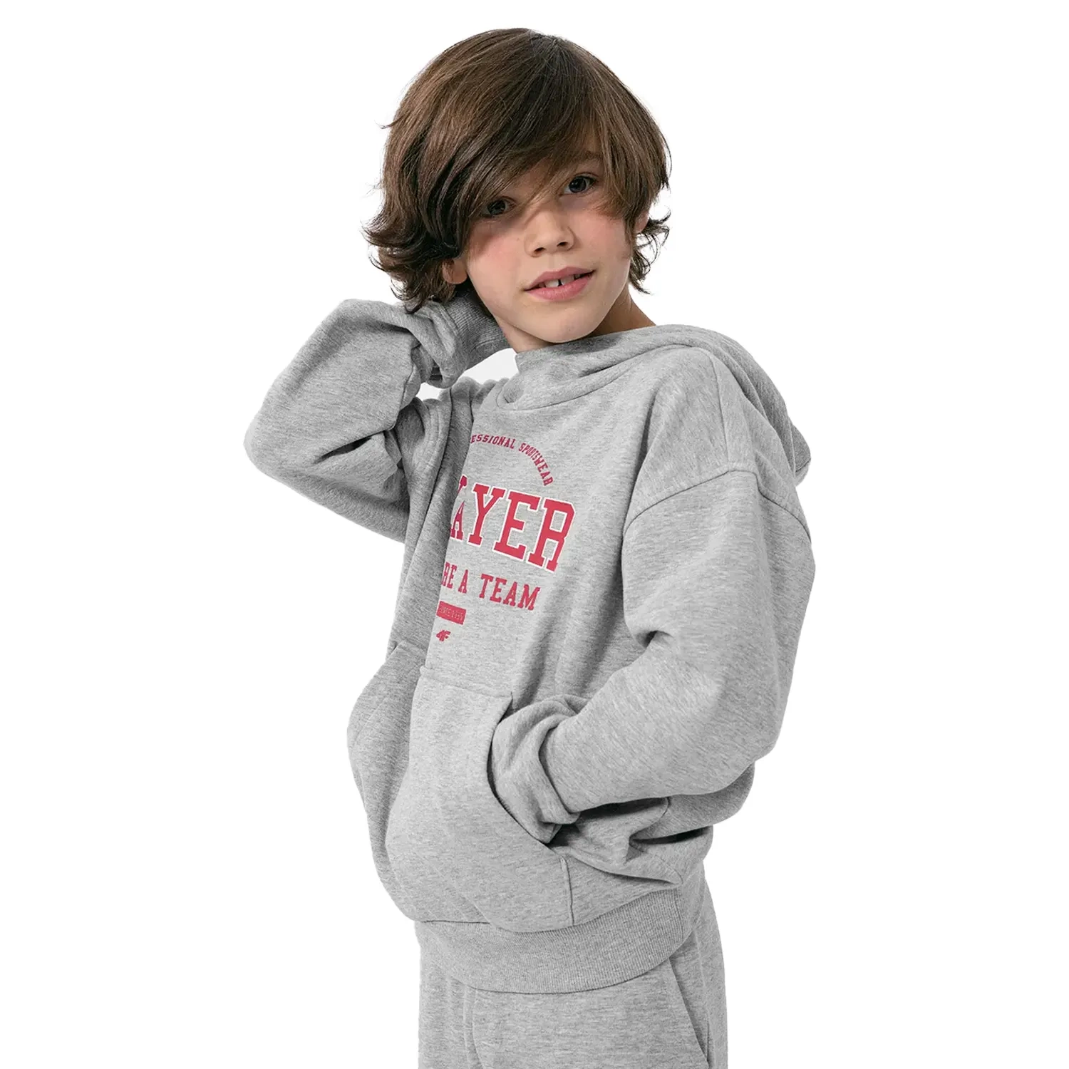 Bluza dziecięca z kapturem 4F HJZ22-JBLM006-27M