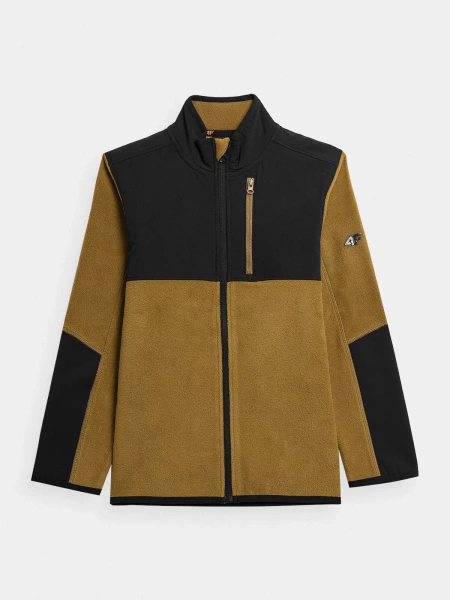 Bluza dziecięca rozpinana polarowa 4F 4FJAW23TFLEM106-74S