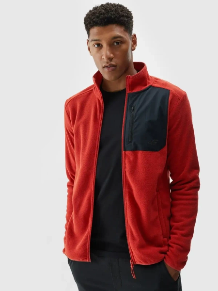 Bluza męska rozpinana polarowa 4F 4FWAW24TFLEM250-70S