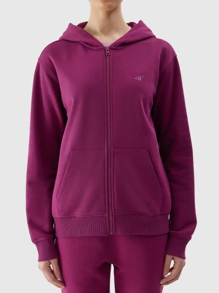 Bluza damska z kapturem rozpinana 4F 4FWSS24TSWSF0956-51S 
