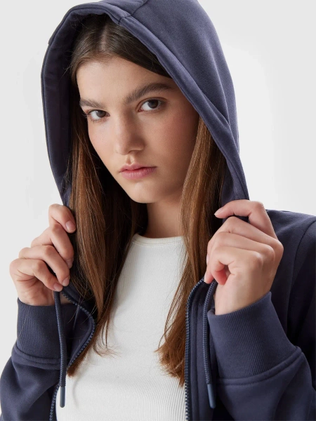 Bluza damska z kapturem rozpinana 4F 4FAW23TSWSF0730-31S 