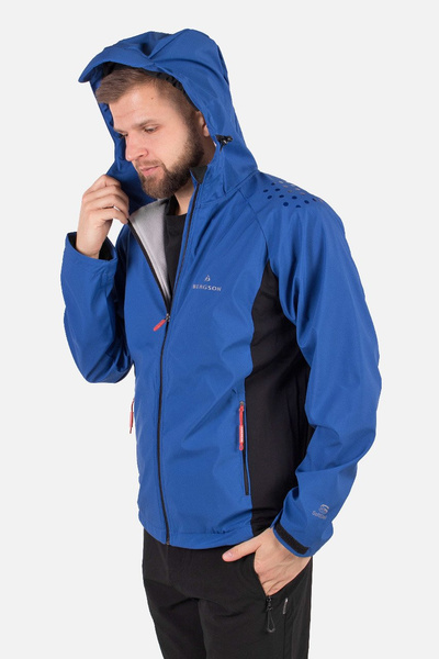 Kurtka męska softshell wiatroodporna BERGSON NORDIC SS BLUE