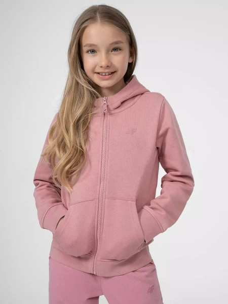 Bluza dziecięca z kapturem rozpinana 4F 4FJSS23TSWSF216-54S