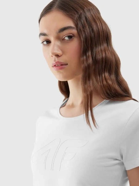 Koszulka damska 4F 4FWSS24TTSHF1163-10S 