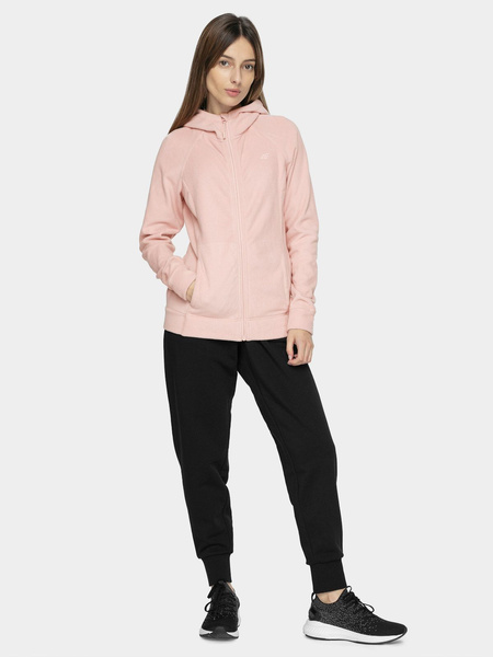 Bluza damska z kapturem rozpinana polarowa 4F NOSH4-PLD351-65S