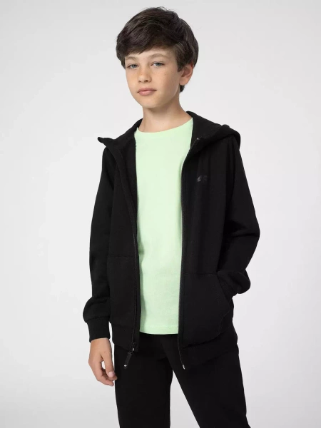 Bluza dziecięca z kapturem rozpinana 4F 4FJSS23TSWSM219-20S