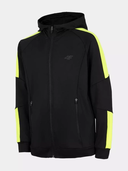 Bluza dziecięca z kapturem rozpinana 4F HJZ22-JBLMF001-20S