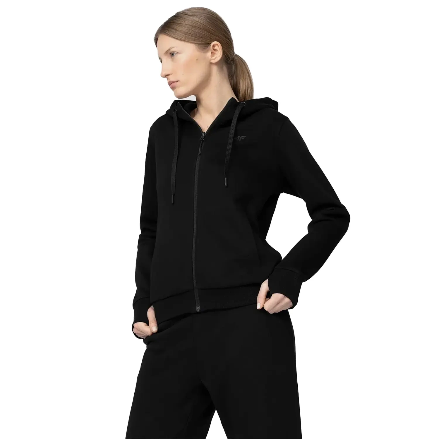 Bluza damska z kapturem rozpinana 4F 4FSS23TSWSF373-20S
