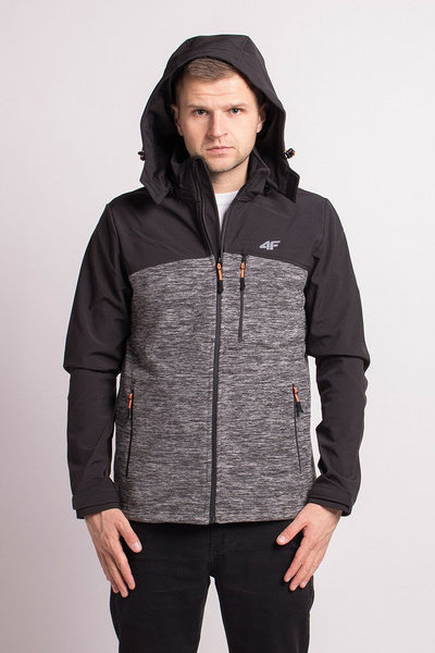 Bluza męska z kapturem rozpinana polarowa 4F H4Z18-PLM003-23M