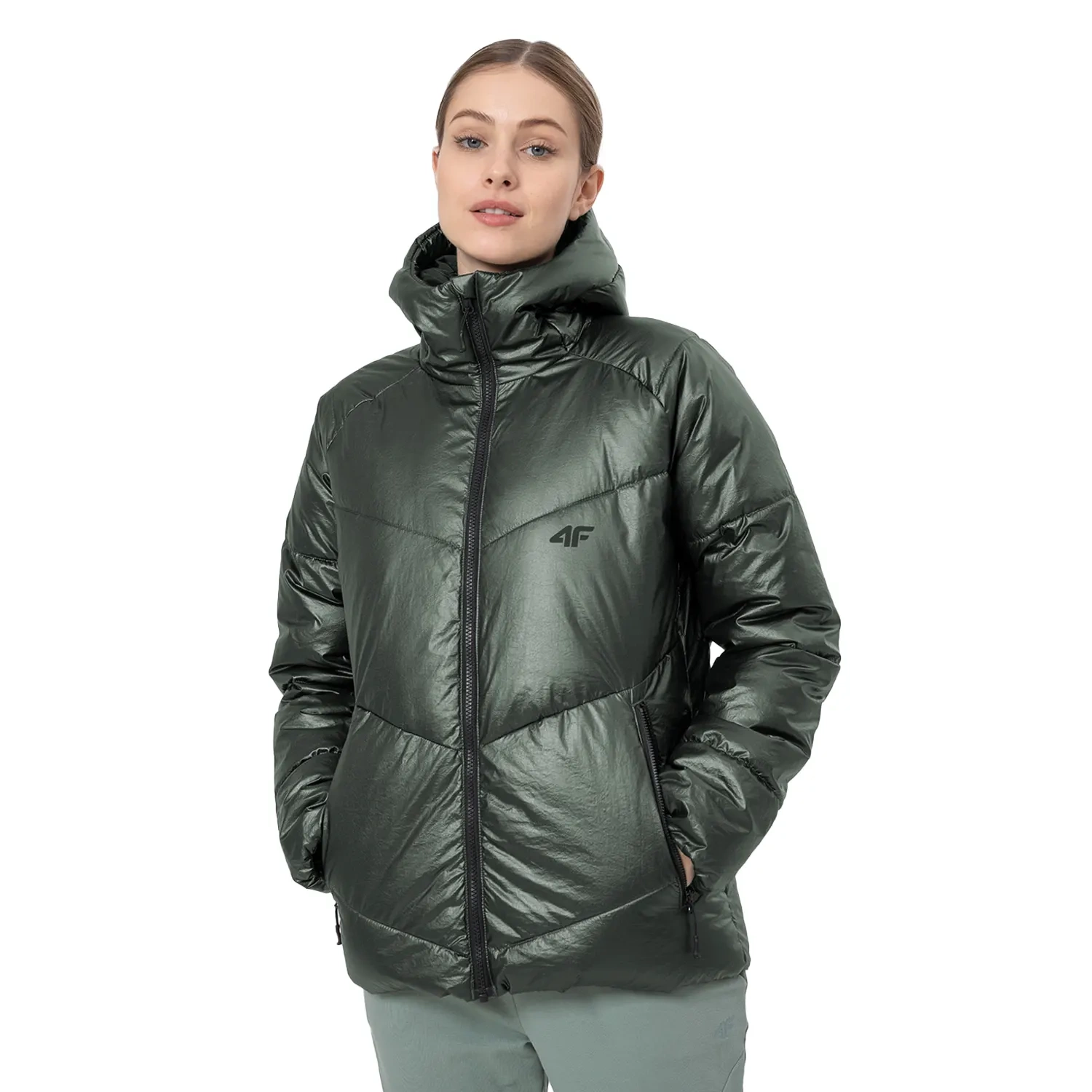 Kurtka damska zimowa puchowa 4F H4Z22-KUDP010-40S