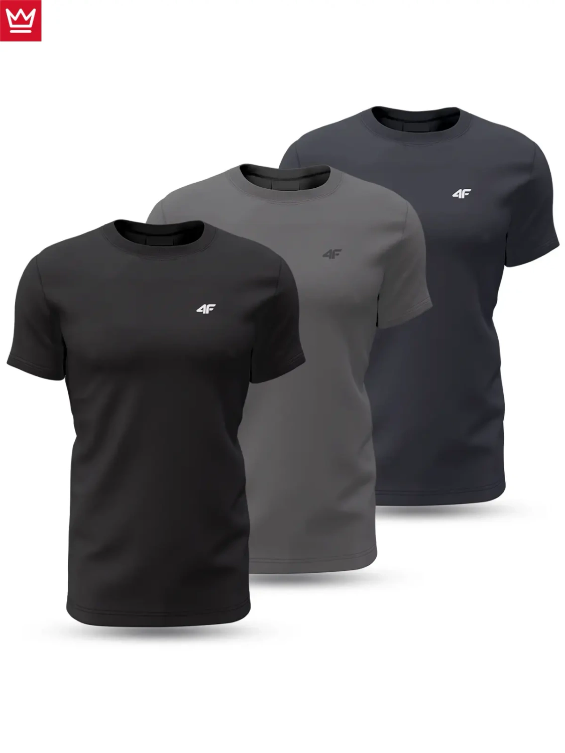 Koszulka 4F 4FWAW23TTSHM1615-90S 3-PAK